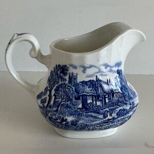 Ridgway Meadowsweet Creamer Staffordshire England blue shakespeares country rare